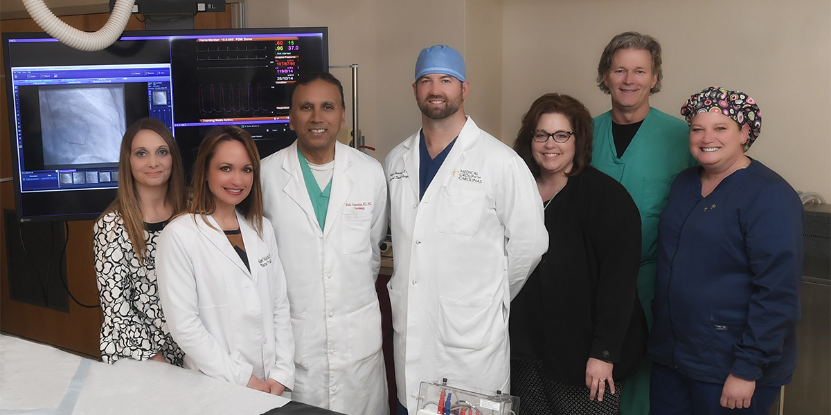 Team of doctors and nurses that are part of the Spartanburg Regional Heart Center